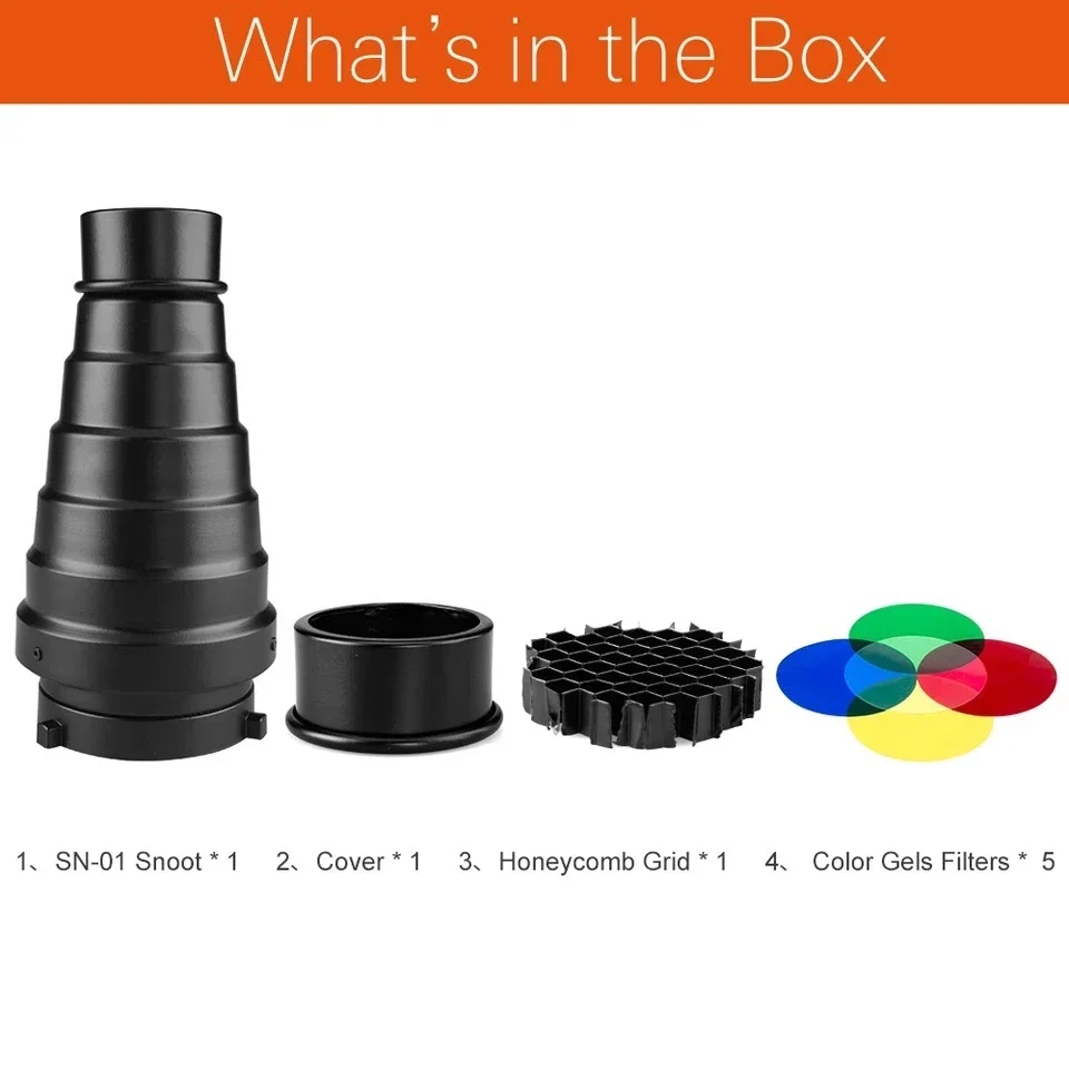 Photography Lighting Types - Originale SN-01 Bowens Mount grande Snoot