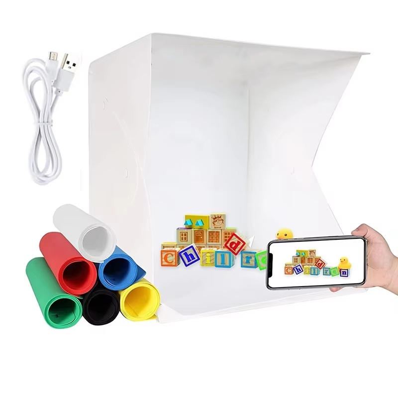 Macro Photography Lighting Kit - Lightbox Pieghevole Portatile per Fotografia, Tenda