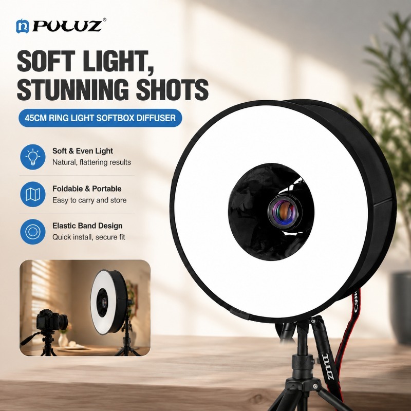 Photography Lighting Types - Softbox pieghevole da 45 cm con