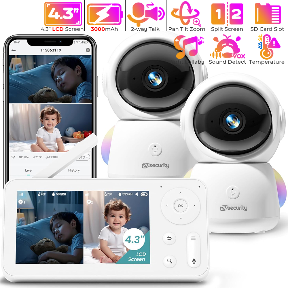 Photography Lighting With Umbrella - Baby monitor 2K con 2 telecamere