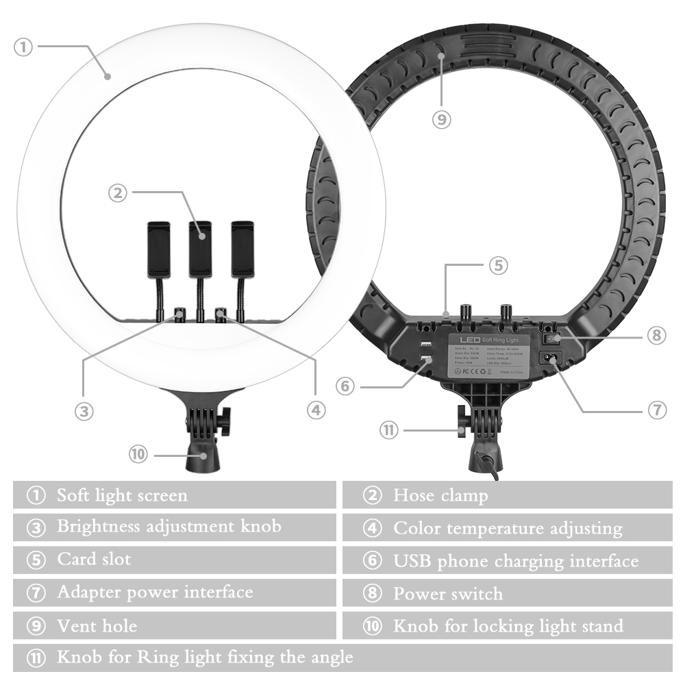 Lampada LED ad anello da 18 po - Photography Lighting With Umbrella recensione e prezzo