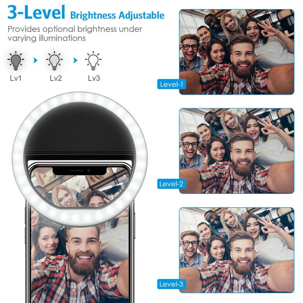 Luce LED per selfie con ricari - Photography Lighting Ring recensione e prezzo