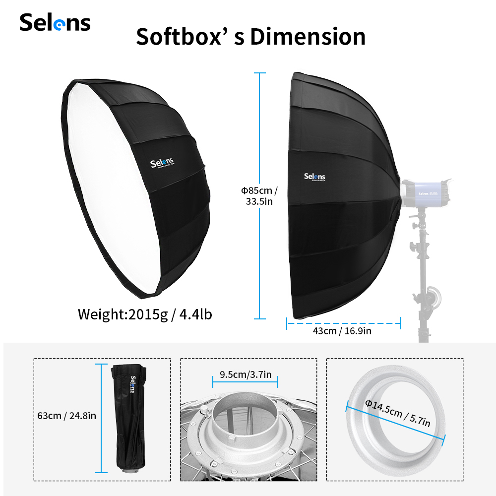 Selens 85cm ombrello Radar Sof - Photography Lighting With Umbrella recensione e prezzo
