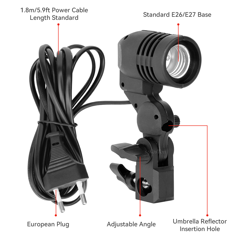 Portalampada a testa singola P - Photography Lighting With Umbrella recensione e prezzo