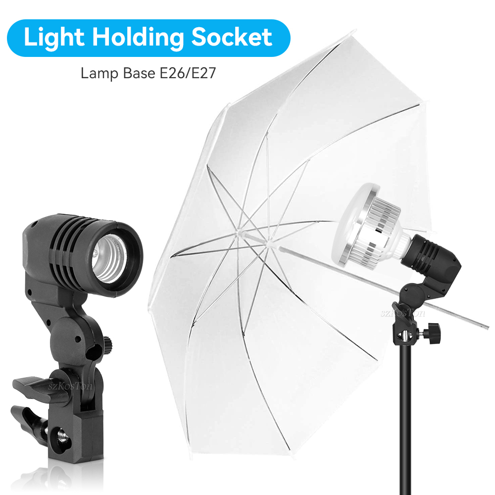 2PCS/1PC E27 Portalampada a te - Photography Lighting With Umbrella recensione e prezzo