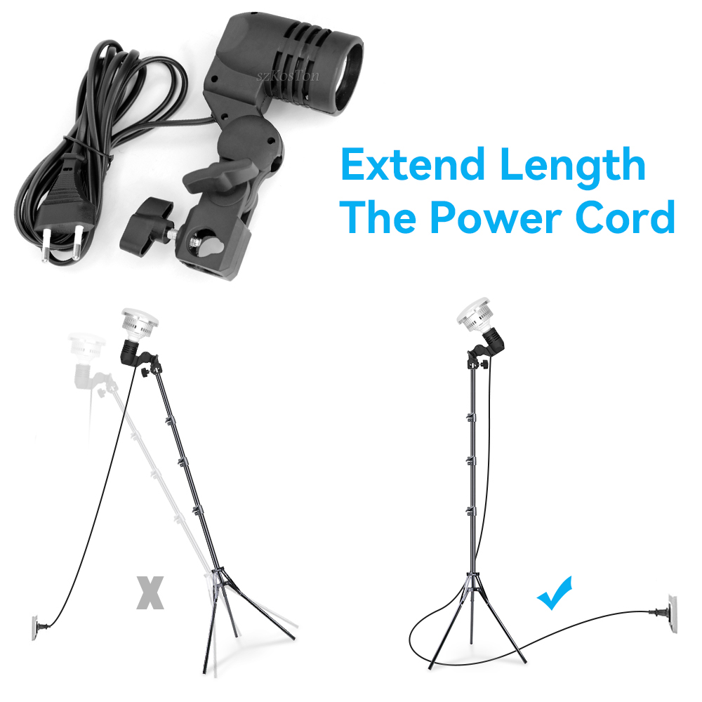 2PCS/1PC E27 Portalampada a te - Photography Lighting With Umbrella recensione e prezzo