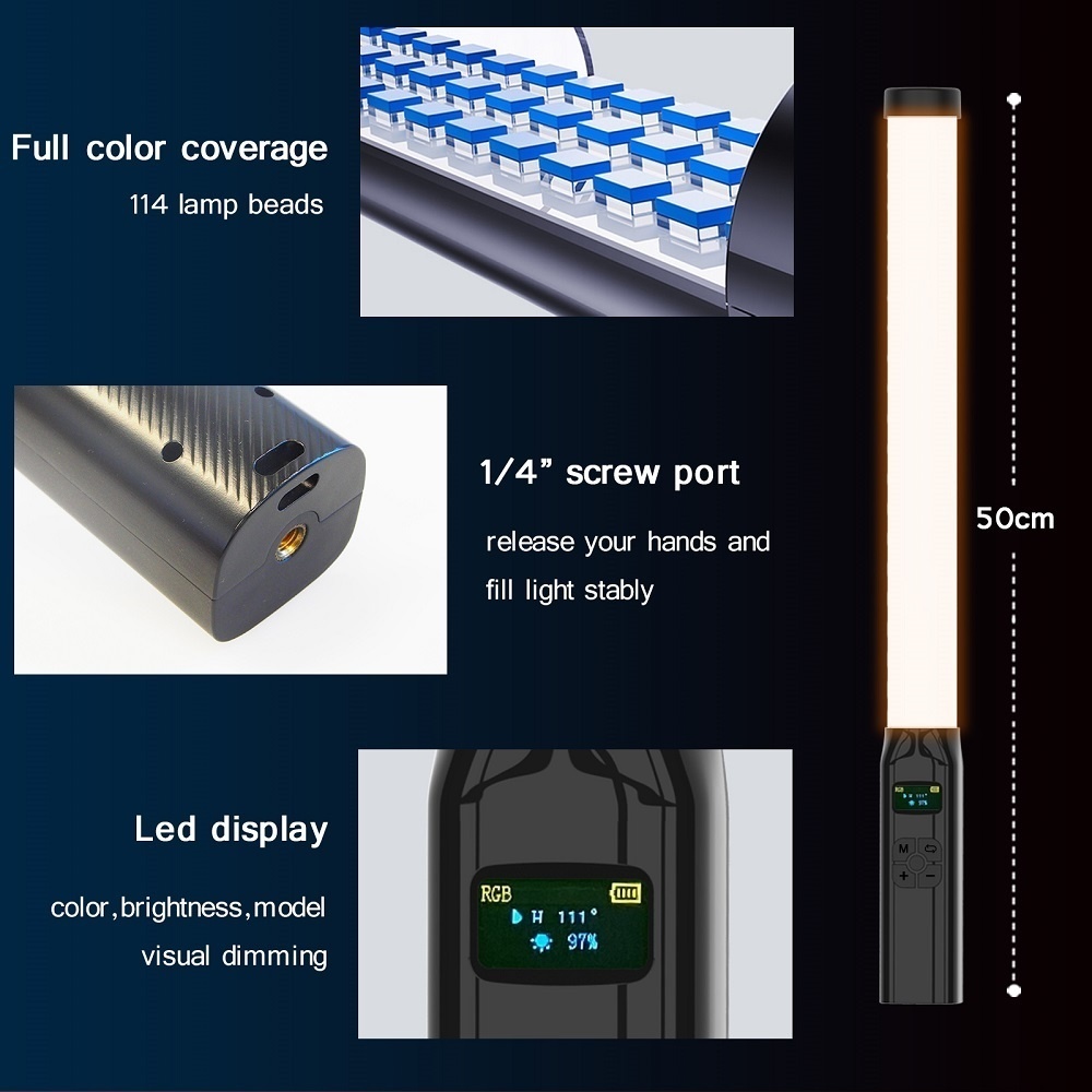 50CM RGB Stick Light Wand legg - Photography Lighting Types recensione e prezzo