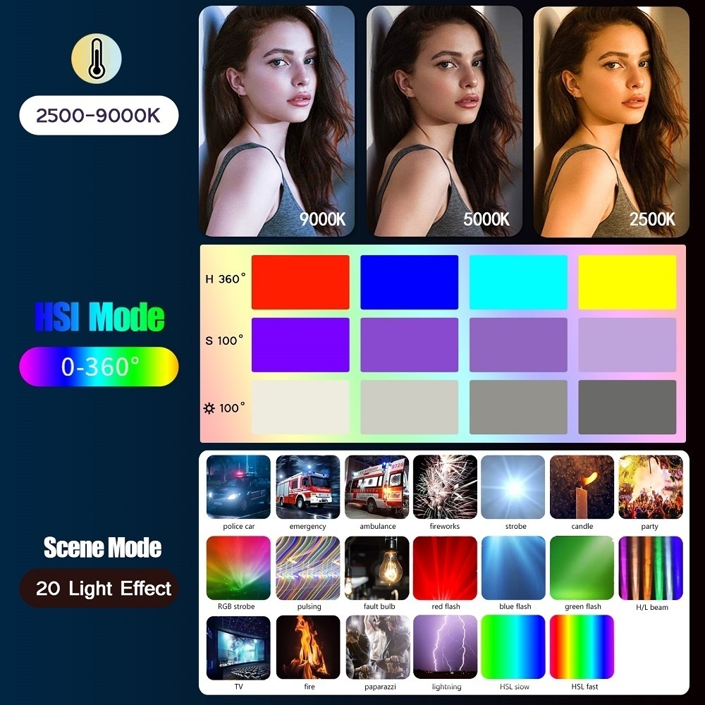 50CM RGB Stick Light Wand legg - Photography Lighting Types recensione e prezzo
